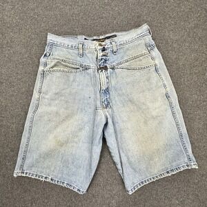 Vintage Girbaud Denim Shorts USA Made 32 Light Wash 90s Men